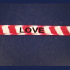 9" Red & White Silicone Slap Bracelet LOVE ""ON SALE""