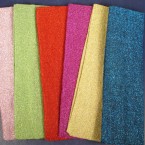 2" Wide Glitter Fabric Stretch Headwrap Asst Colors